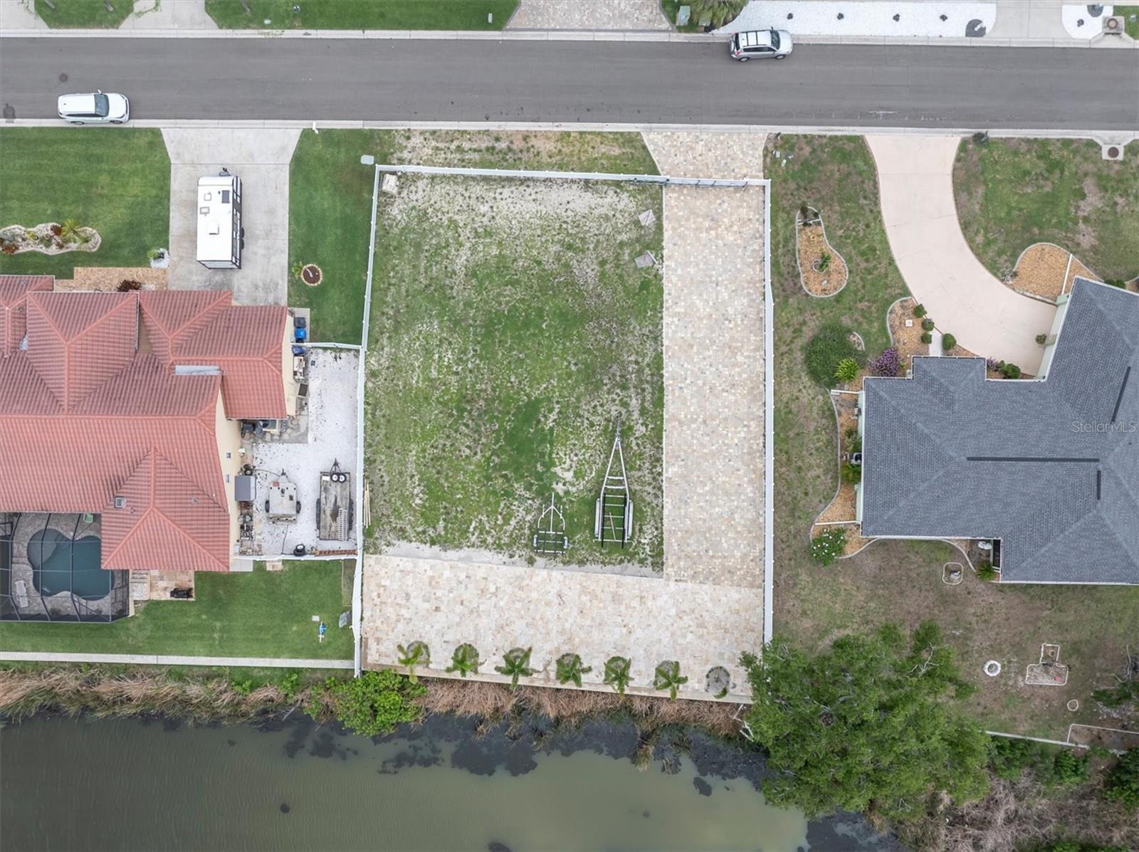 Aerial of vacant lot
