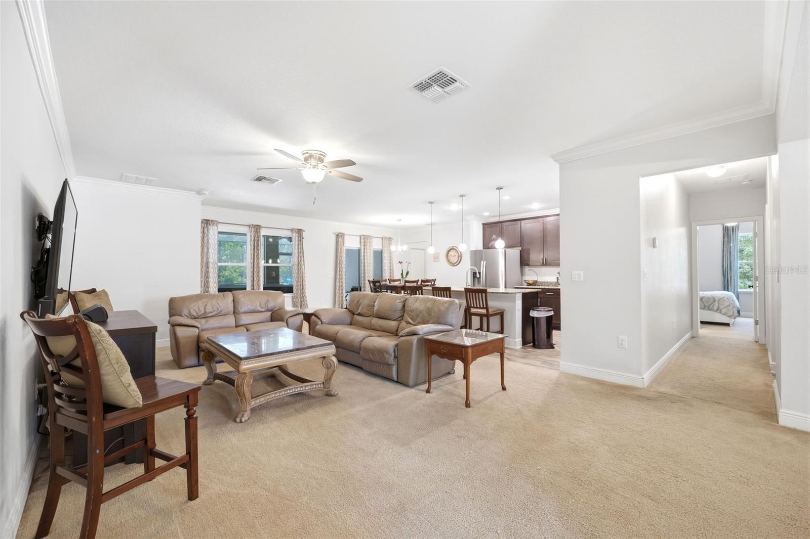 Great room and kitchen.