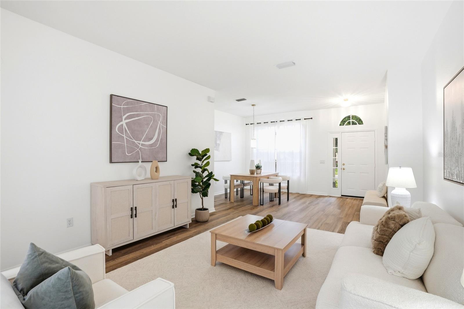 Foyer, Dining Room, Living Room