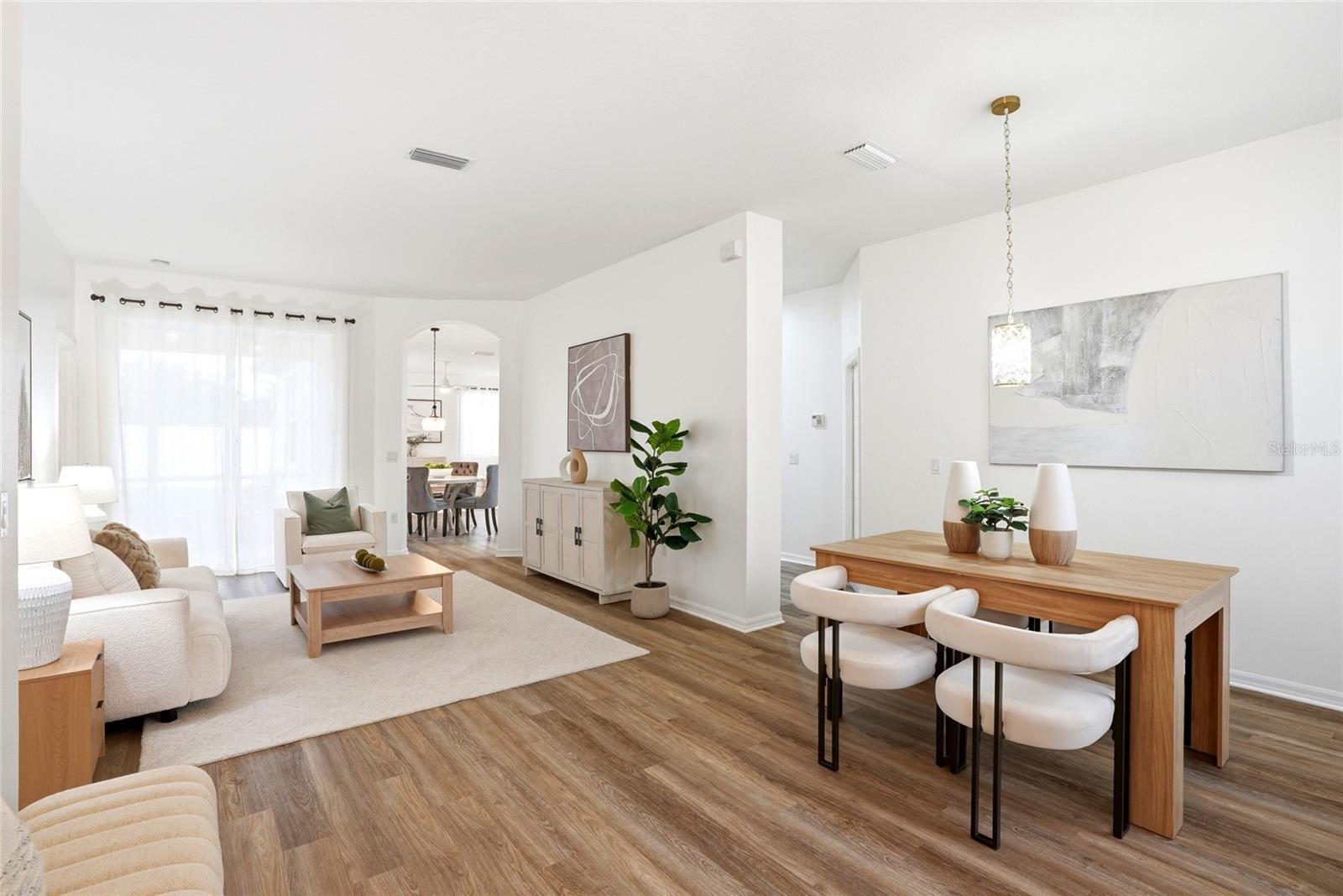 Foyer, Dining Room, Living Room
