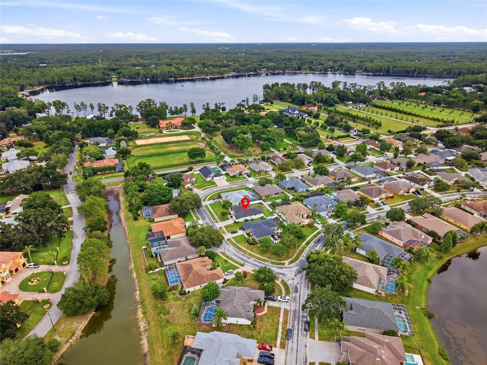 Aerial View of Property & Neighborhood