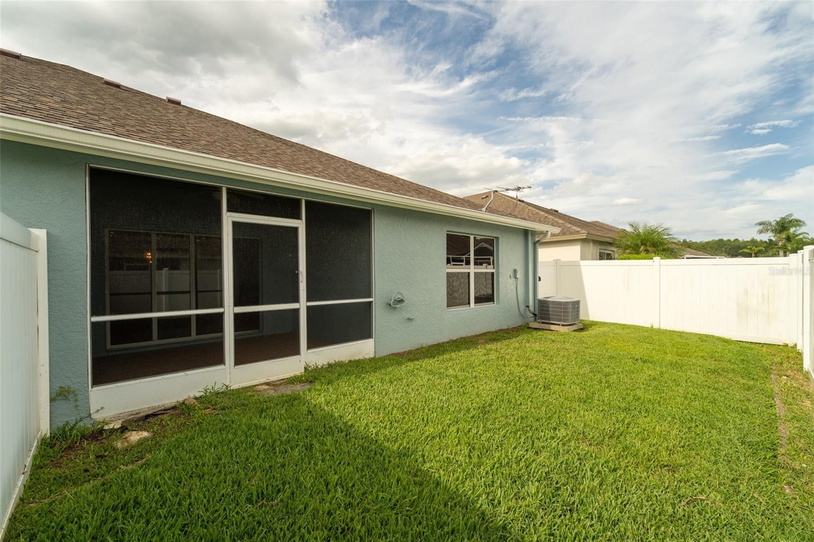 View of Patio and rear yard.