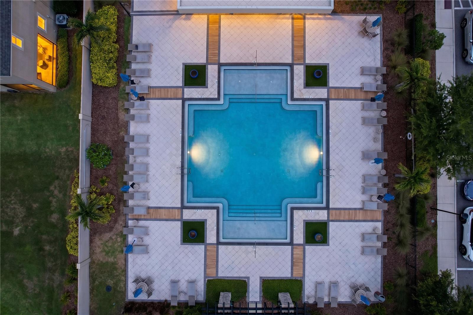 Enjoy resort-style living just steps from home. The beautifully designed community pool offers plenty of space to relax, unwind, and soak up Florida's sunshine in a private, well-maintained setting.