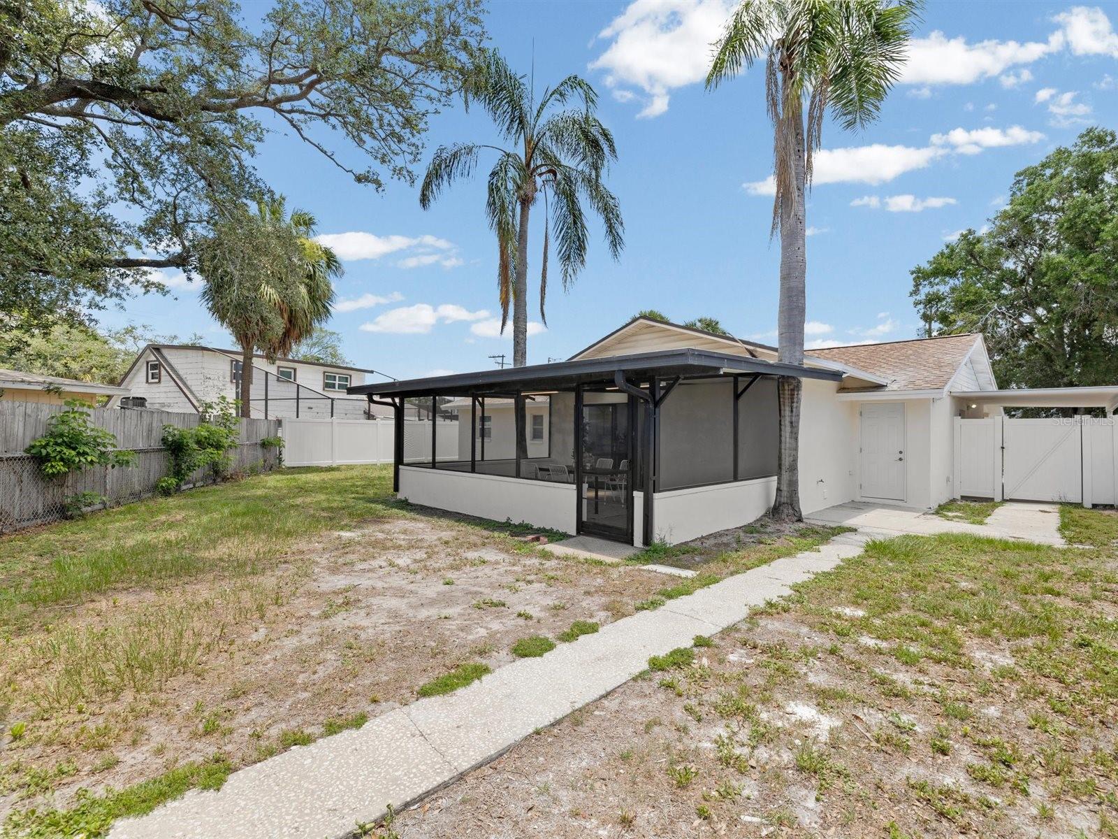 Fully fenced yard