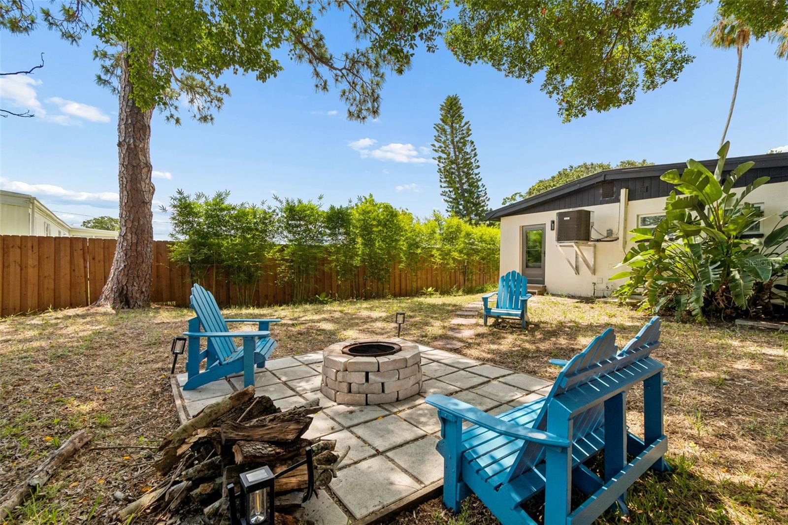 Spacious backyard