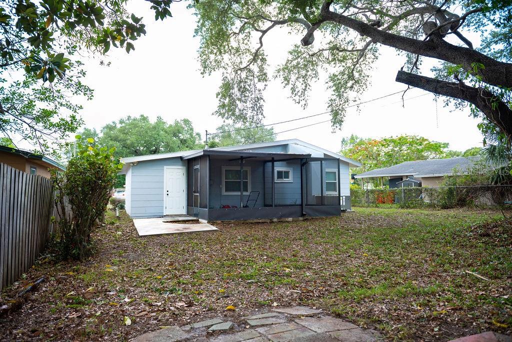 Large backyard