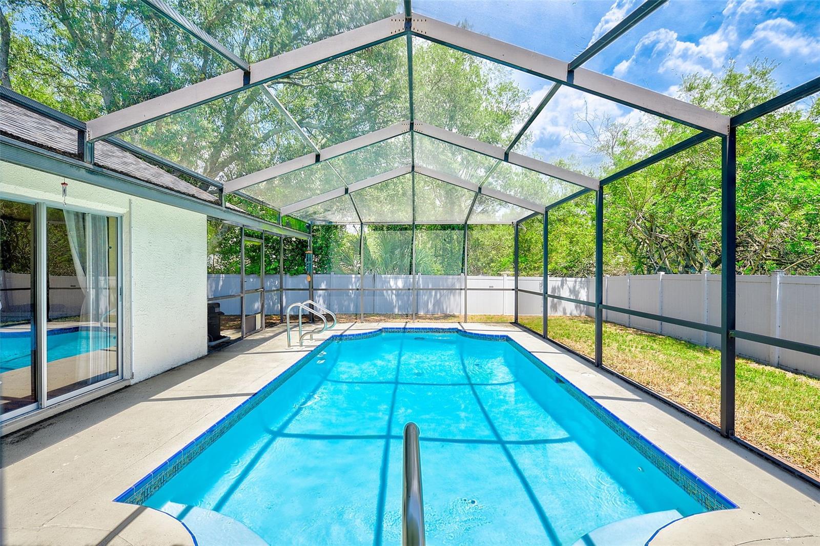 View of inground pool