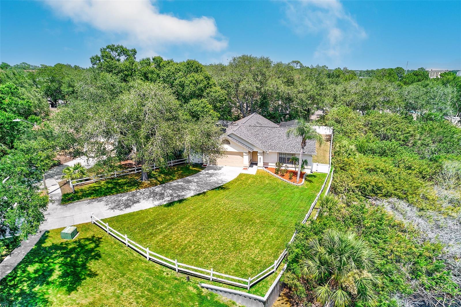 Aerial view of home