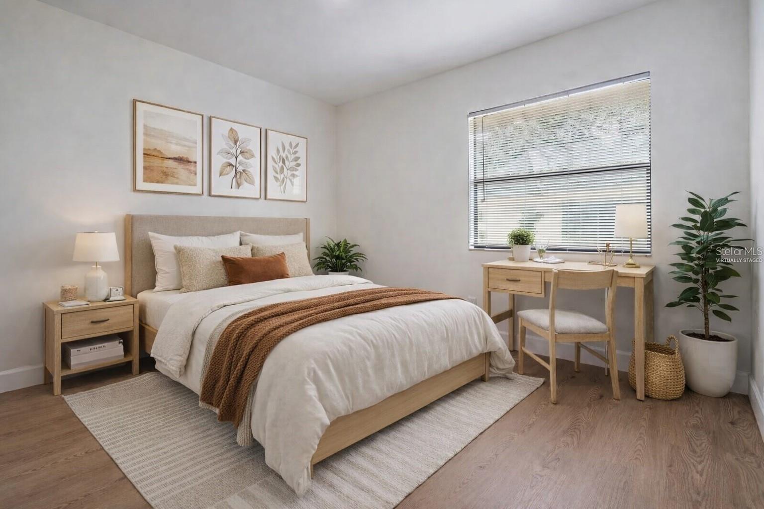 Virtually staged bedroom 2