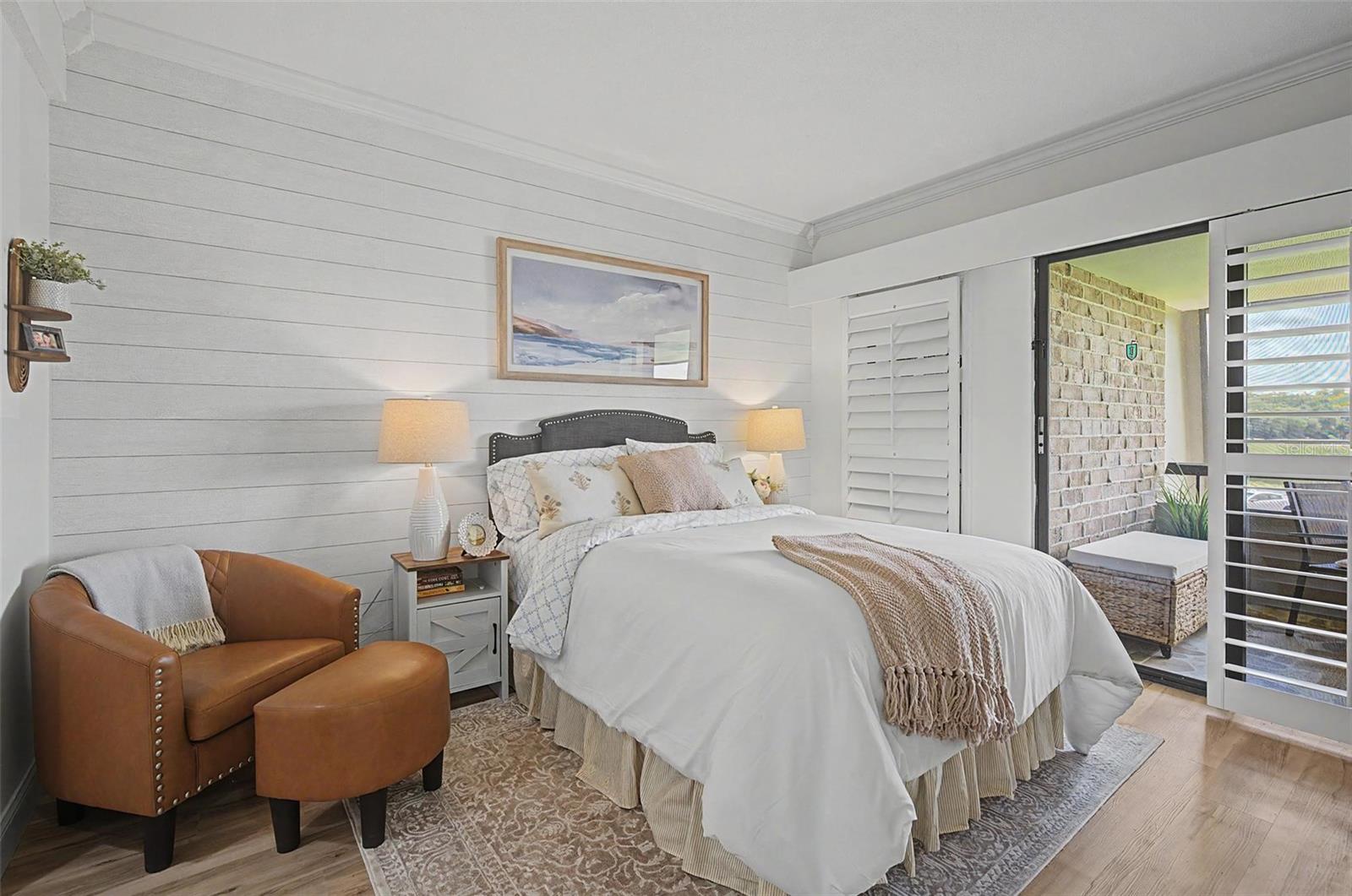 Plantation Shutter Office Door