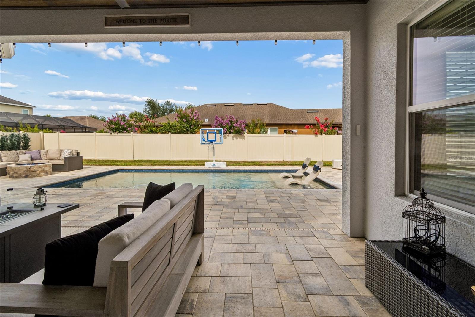 Covered Patio with screen option with remote