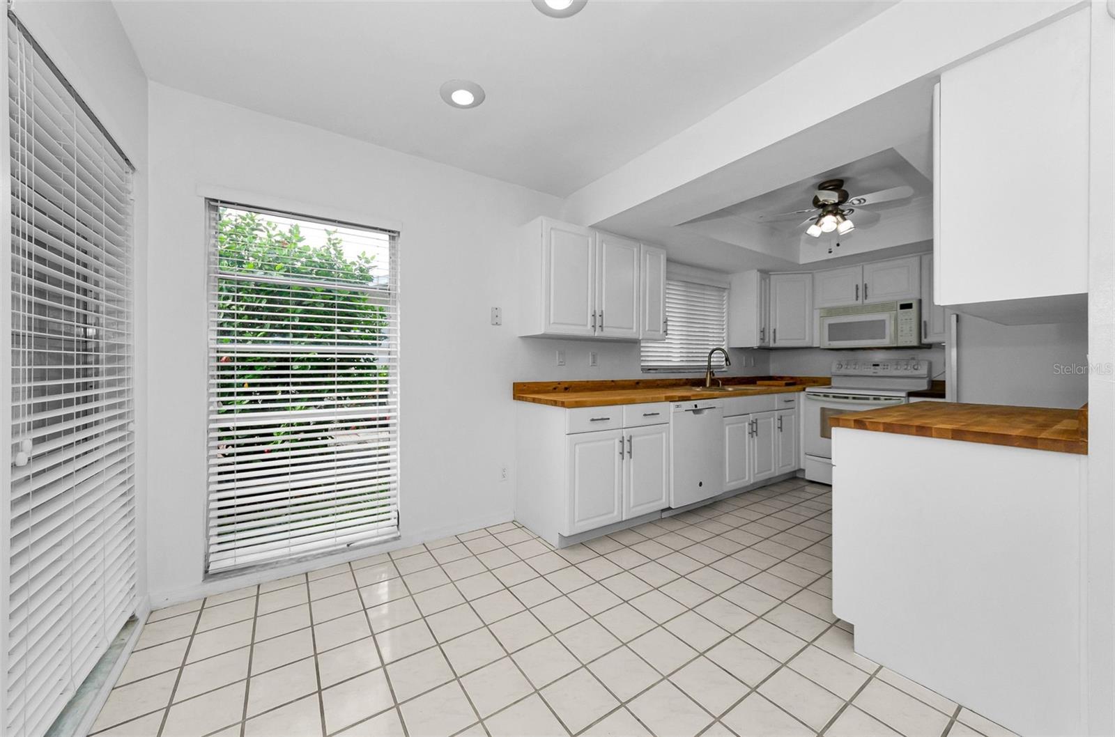 Kitchen eat in area.
