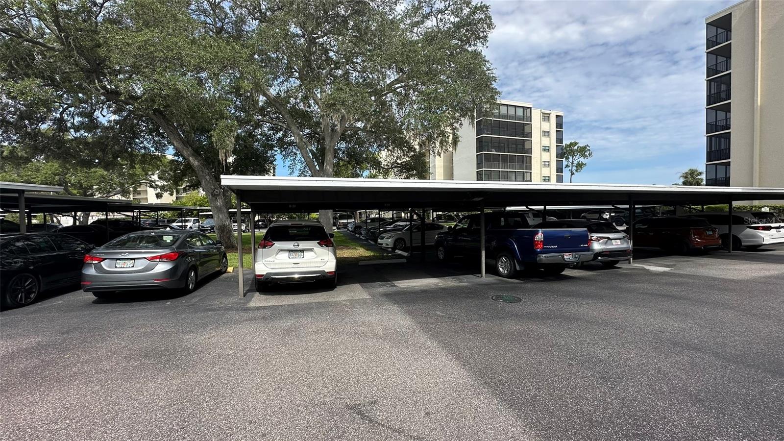 Assigned Carport 832. Visitor Spaces Available. Owners 2nd car parking at overflow lot.