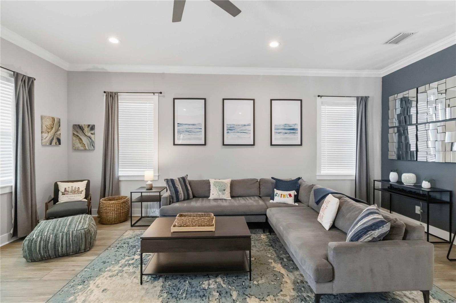 An easygoing living space with room to gather and unwind