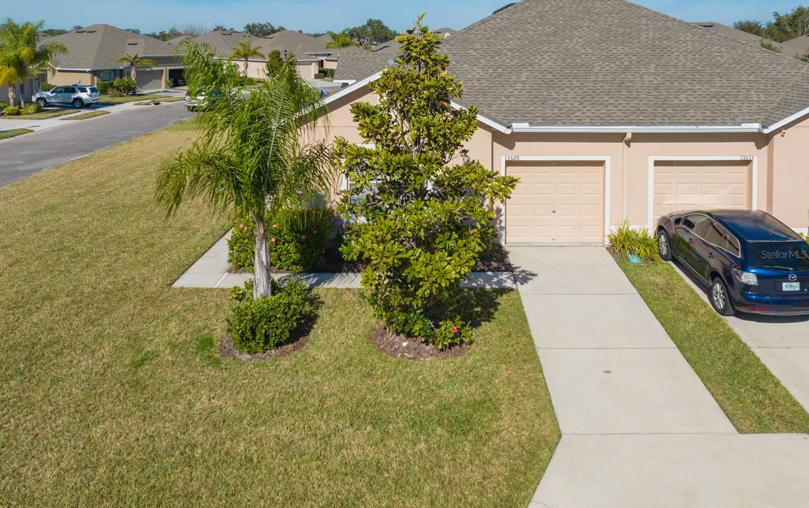 Driveway and one garage
