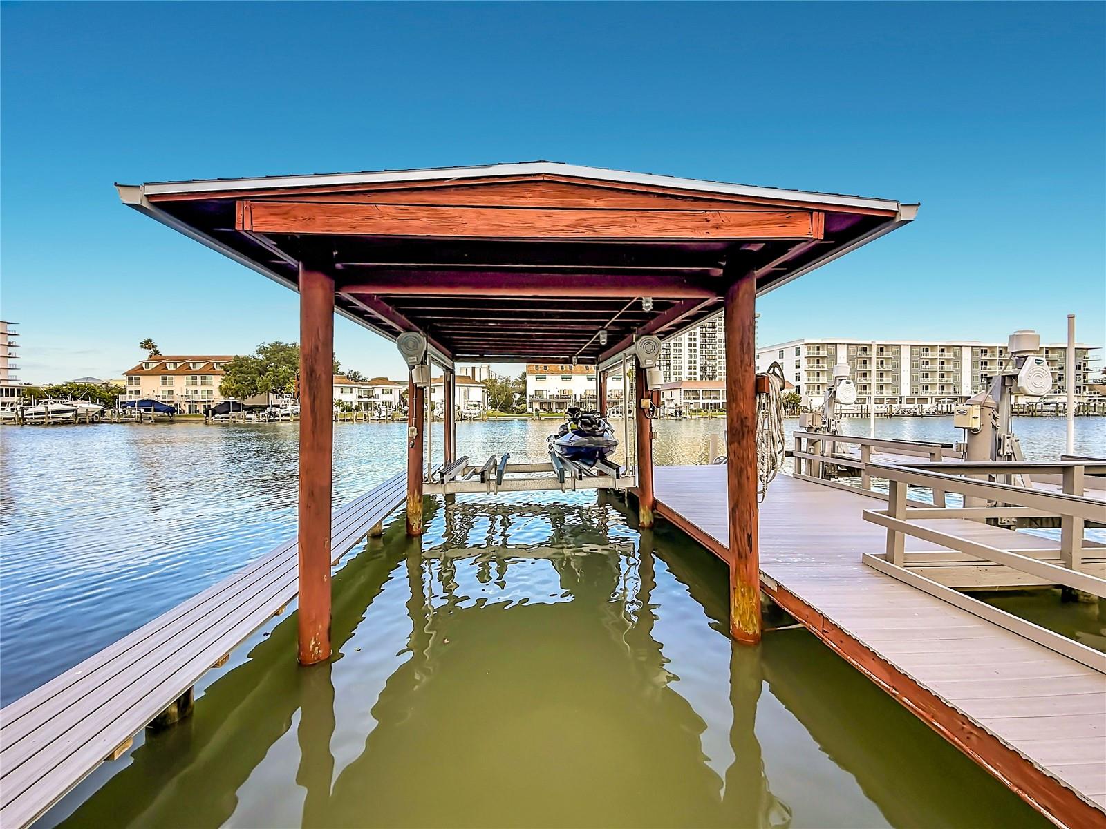 Covered Boat Dock.
