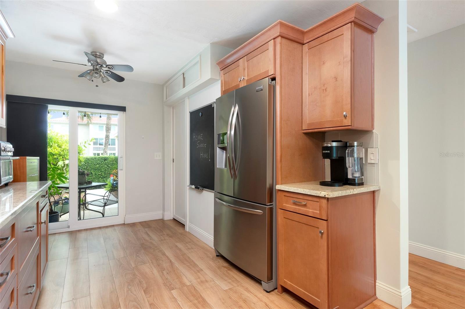 Update in 2016 no detail overlook. Ample storage in this kitchen. Sliders to your private porch. Space for a small breakfast table.
