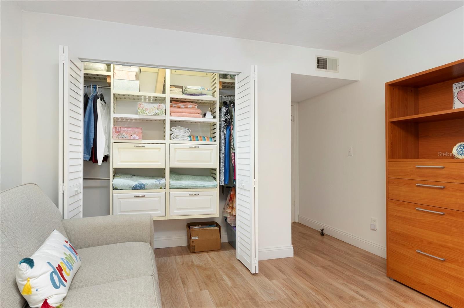 Look at this custom closet!