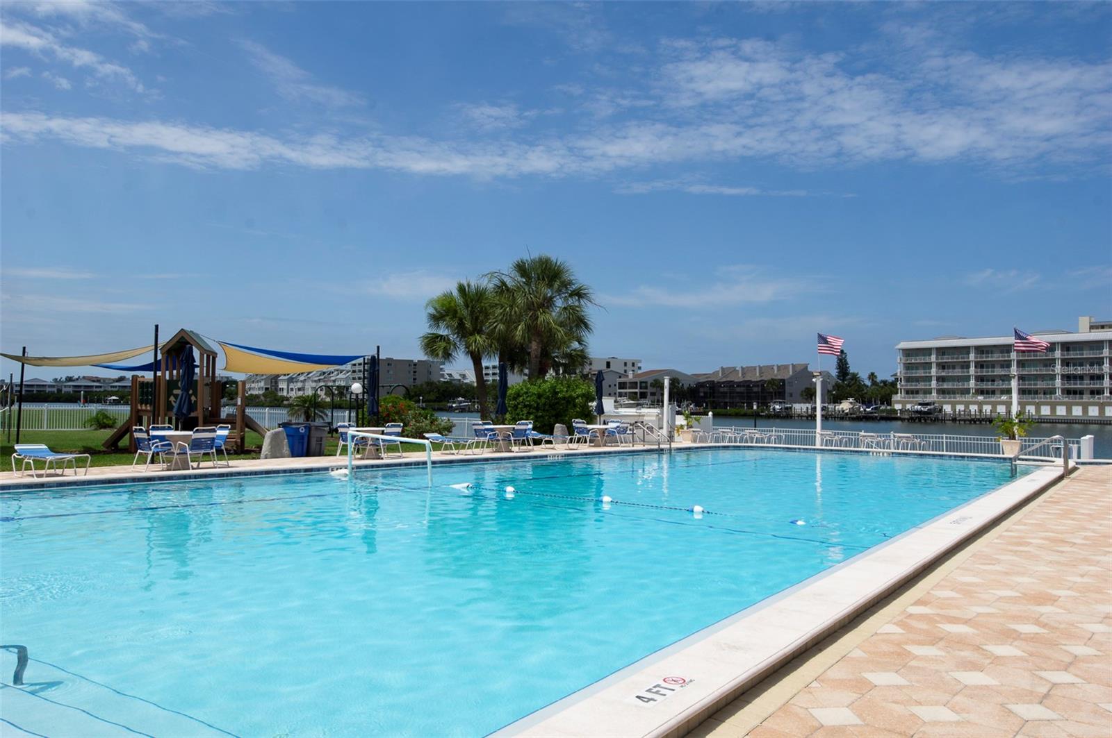 Another view of the main pool.  Playgound too!