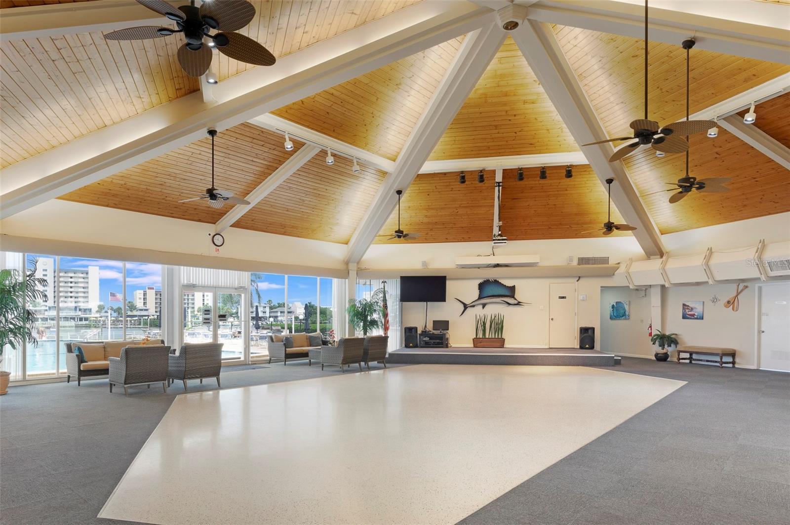 Clubhouse overlooks the Intercoastal waterway.   Activities for all on going throughout the year.