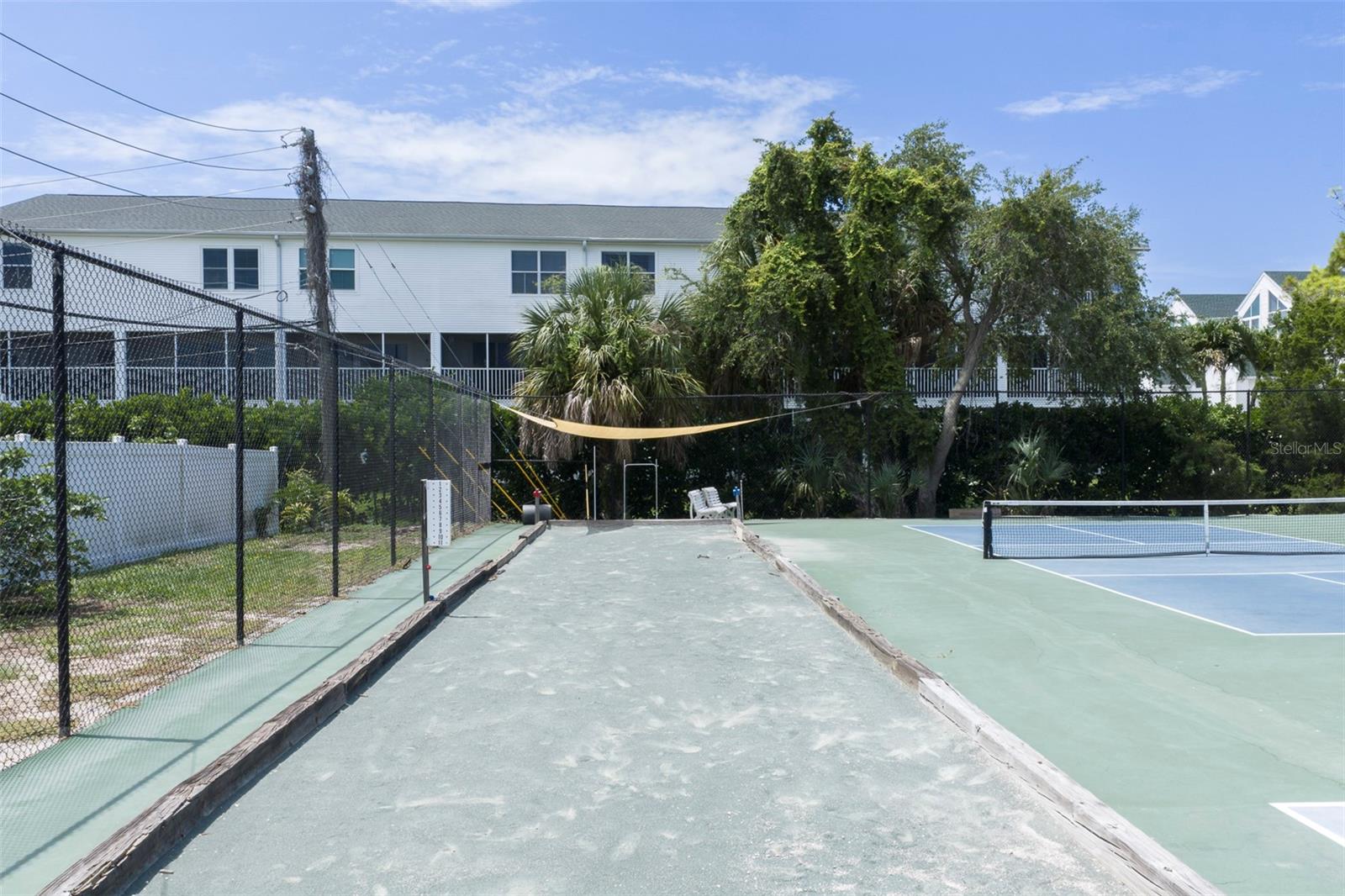 Bocce Court and Pickleball courts