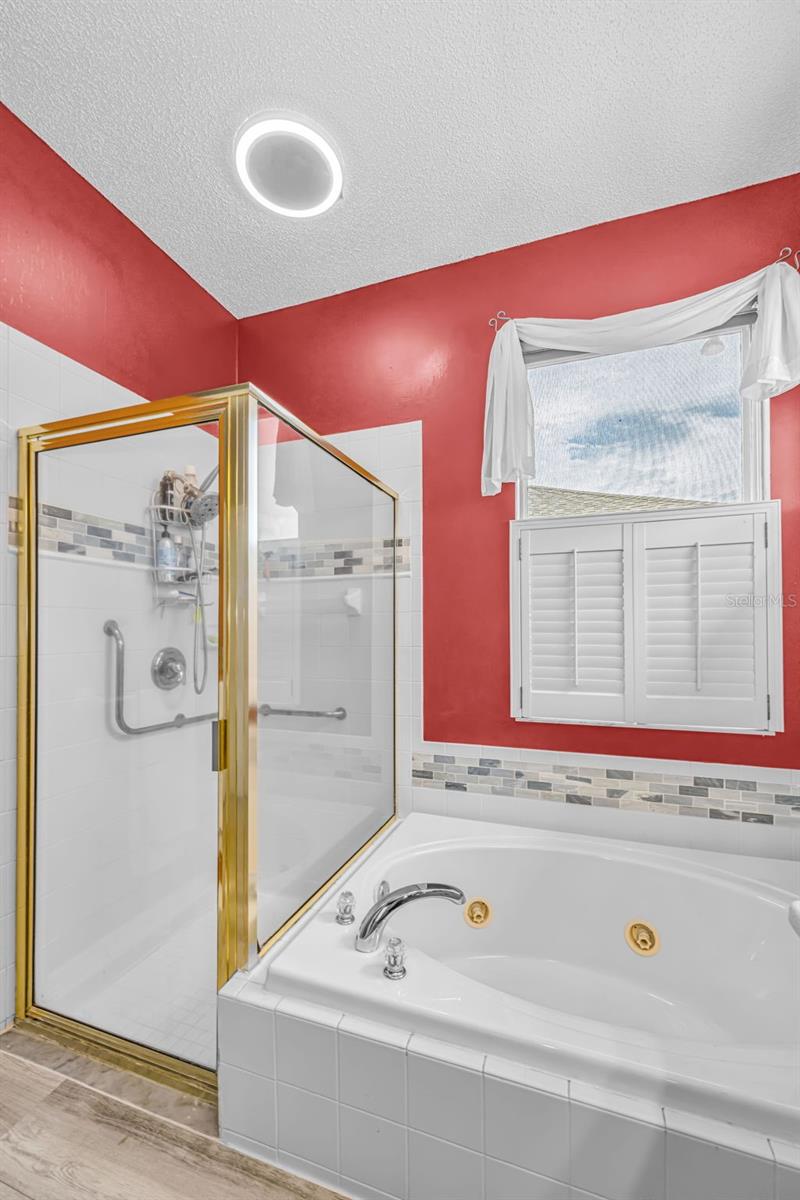 Safety bars for support in shower