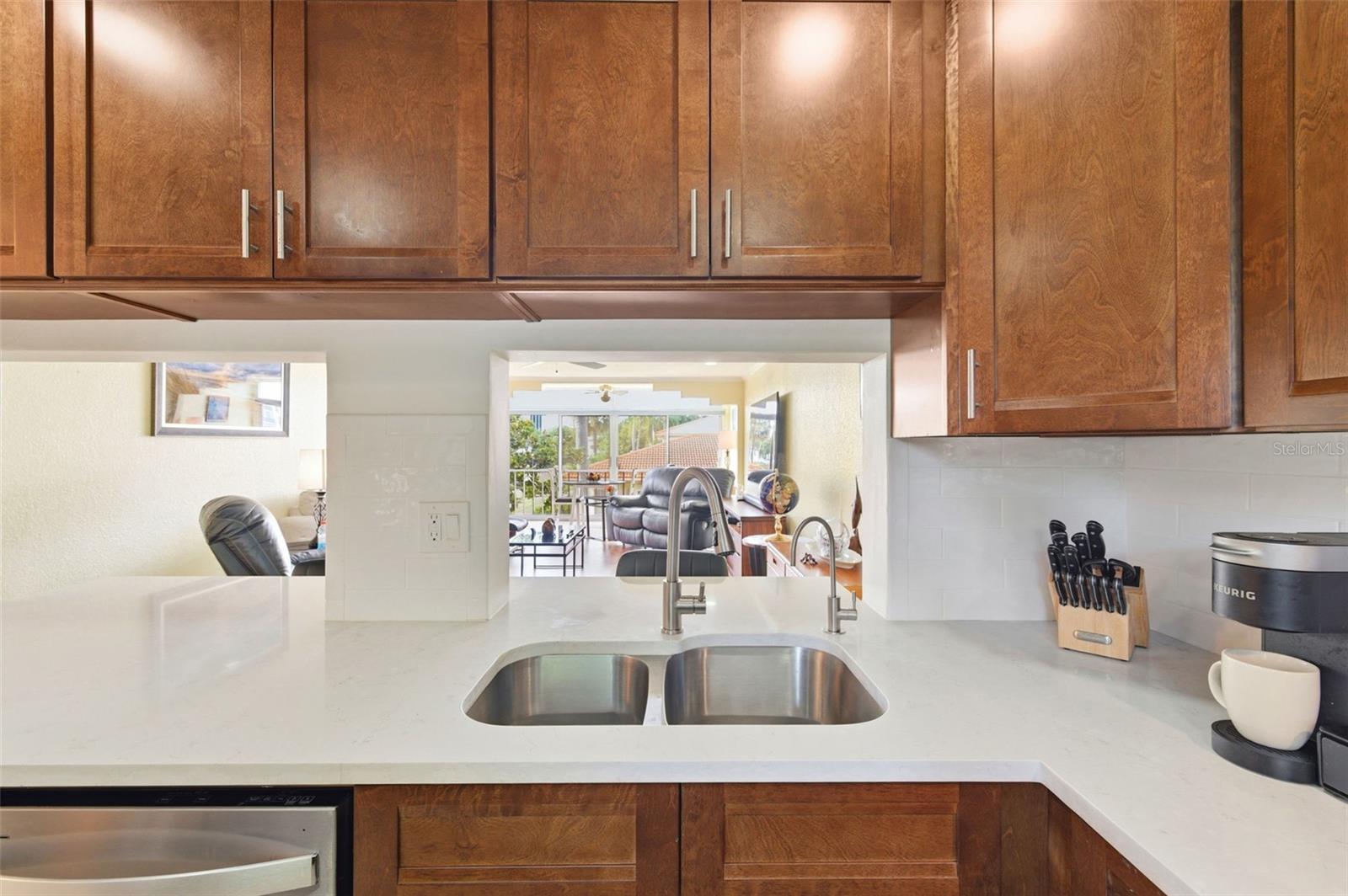Kitchen open to Dining/Living Space.