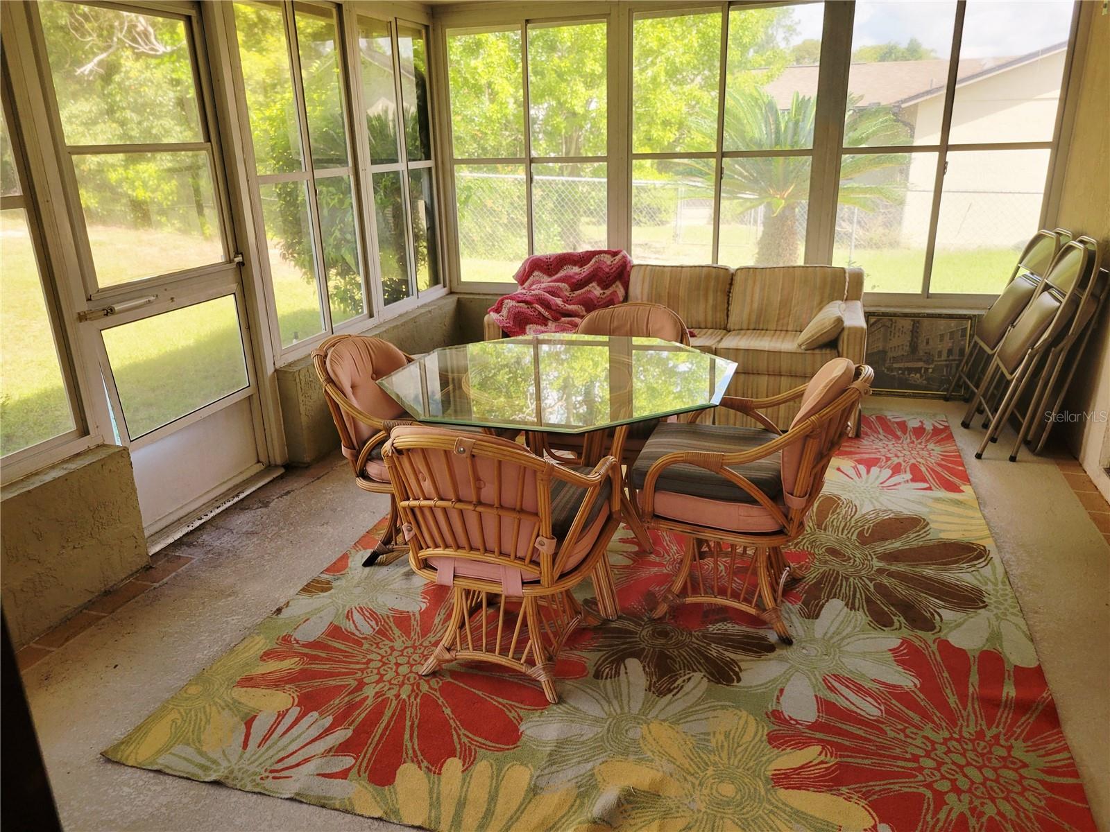 Enclosed Lanai with windows and screens