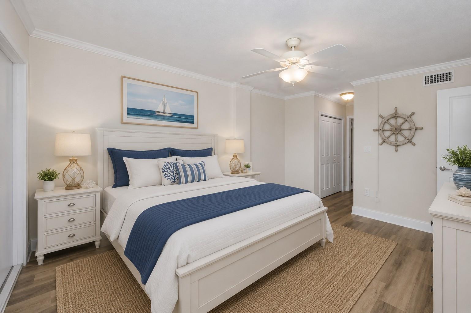 Virtually stagged bedroom