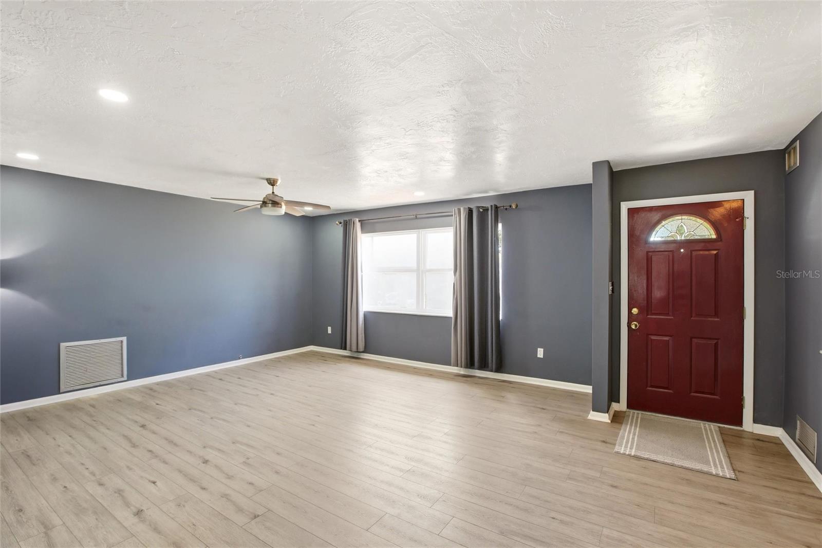 Front door and living area