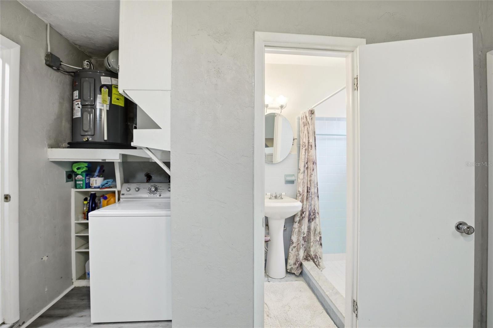 Converted garage view to bathroom 2