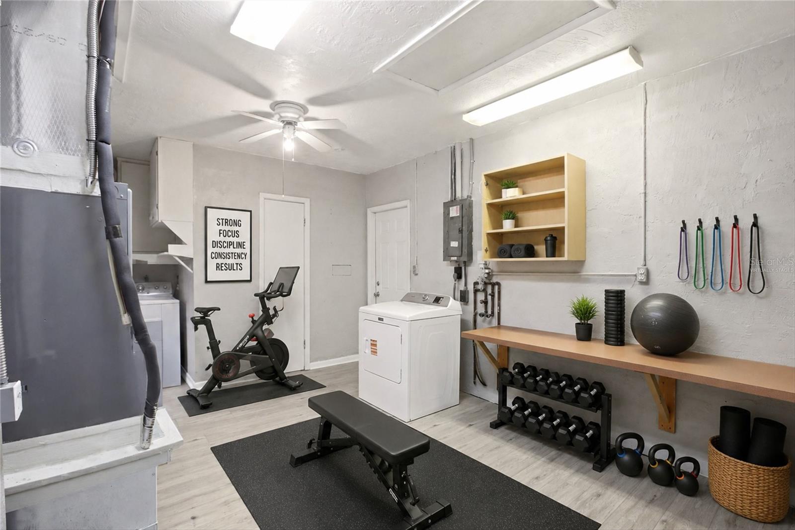 virtually staged converted garage