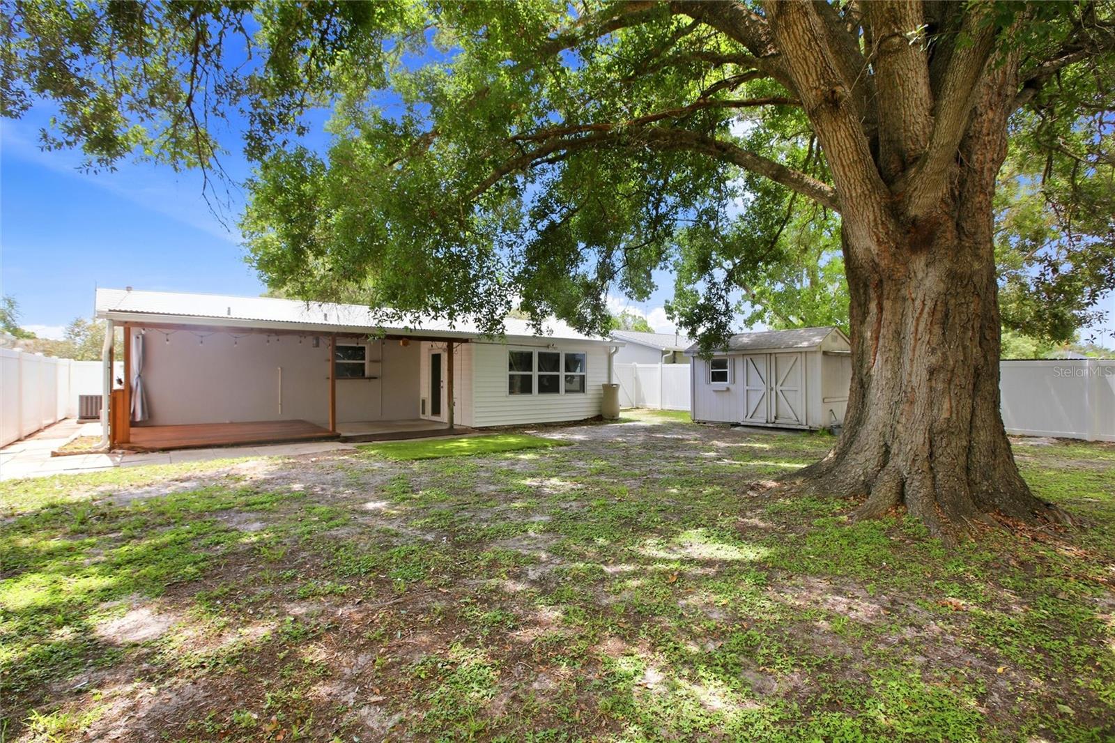 Back yard and back of house