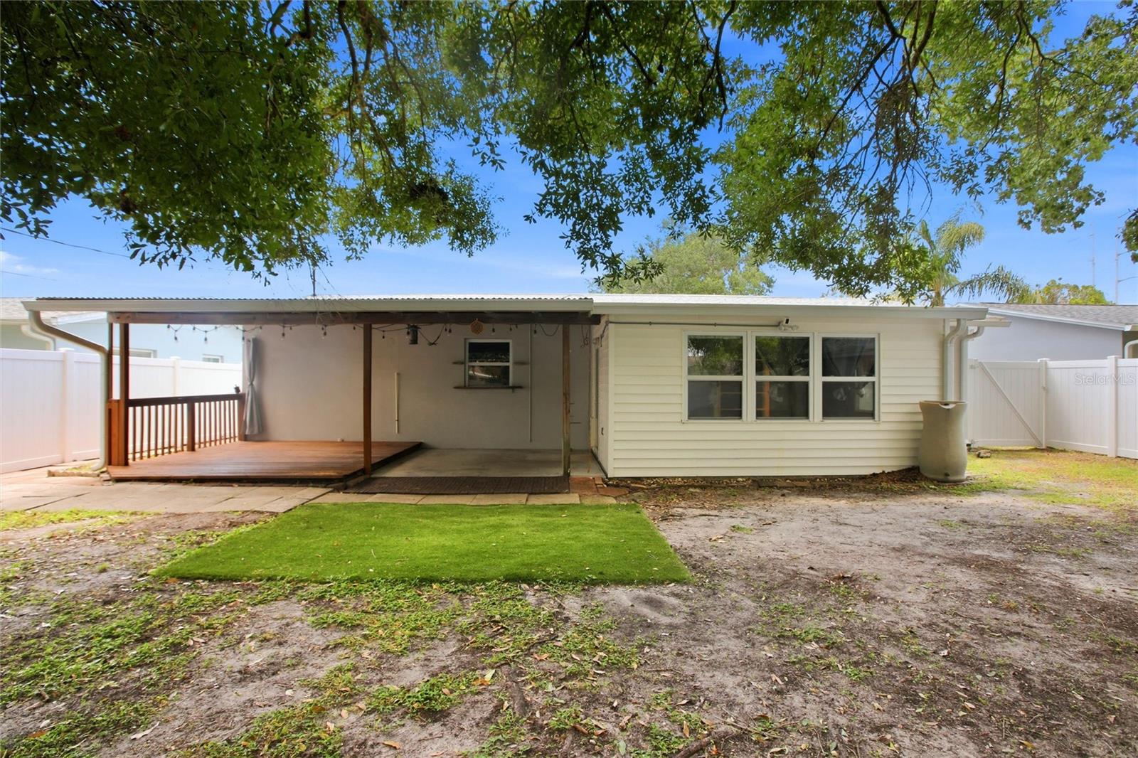 Back yard and back of house