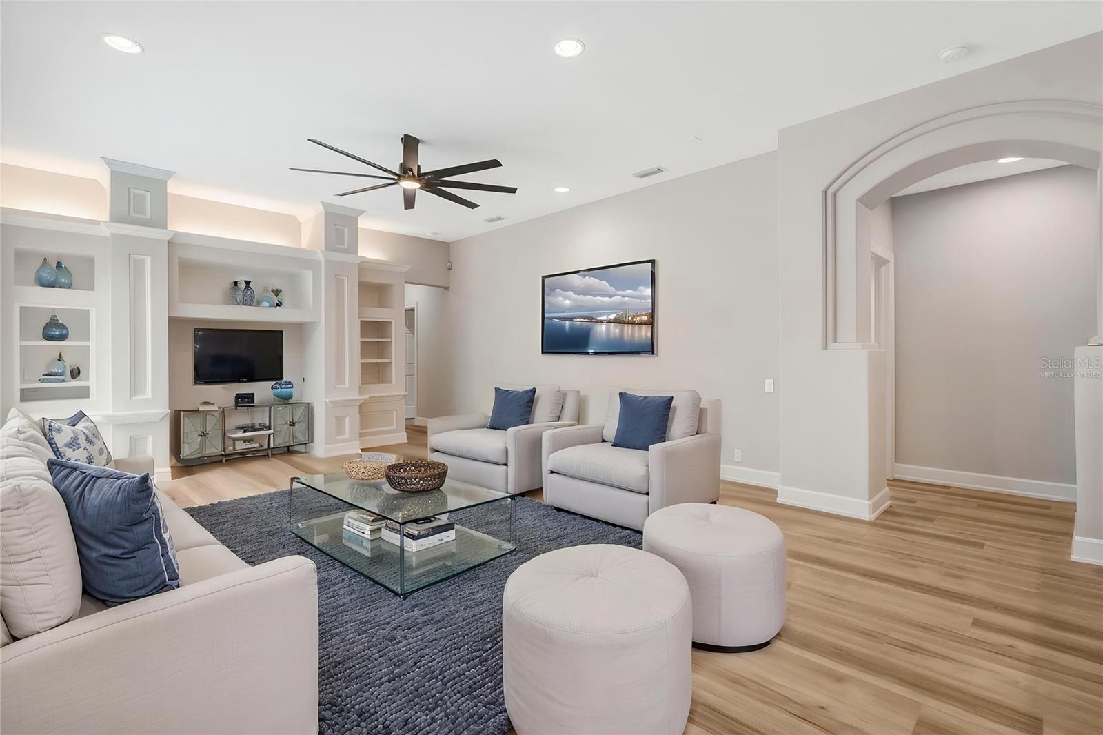 Virtually Staged Family Room