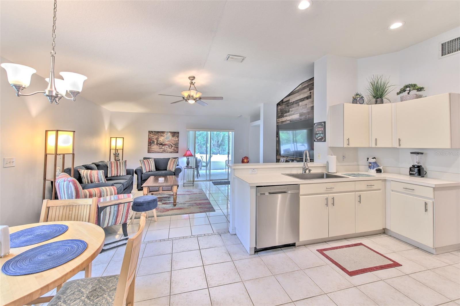 Kitchen, Dinette and Family room