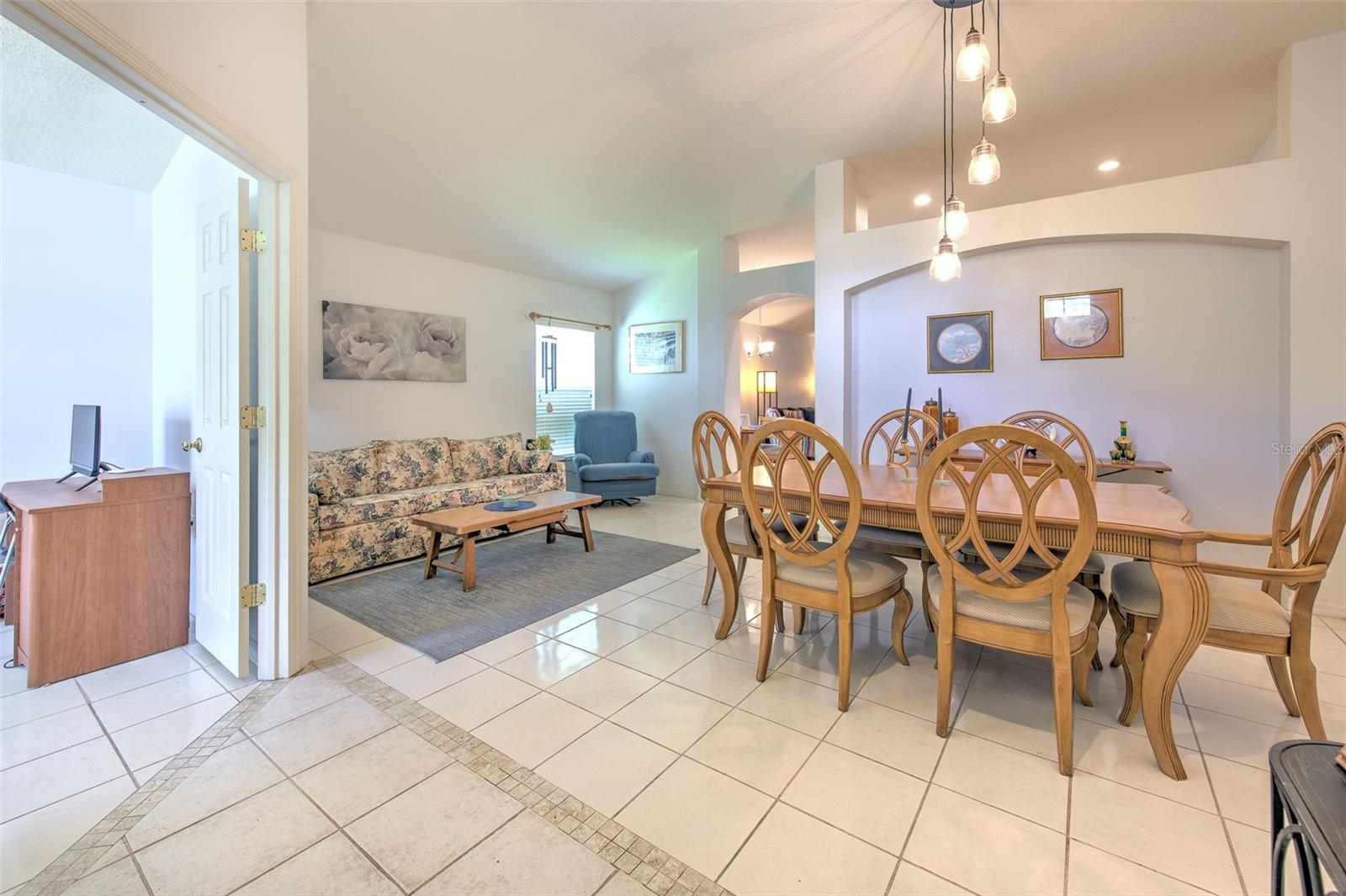Looking from front door to Formal Living and Dining