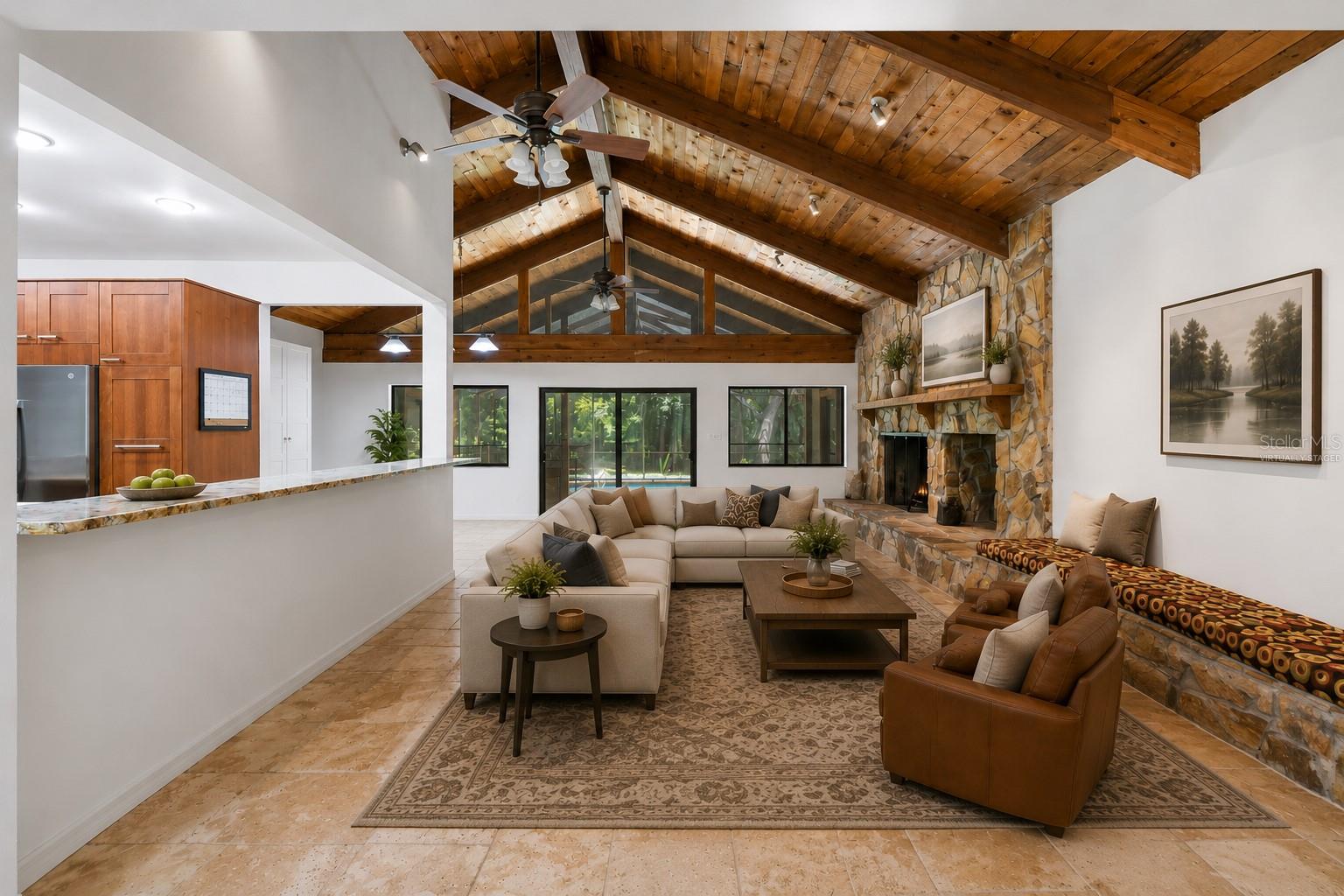 Family Room Virtually Staged