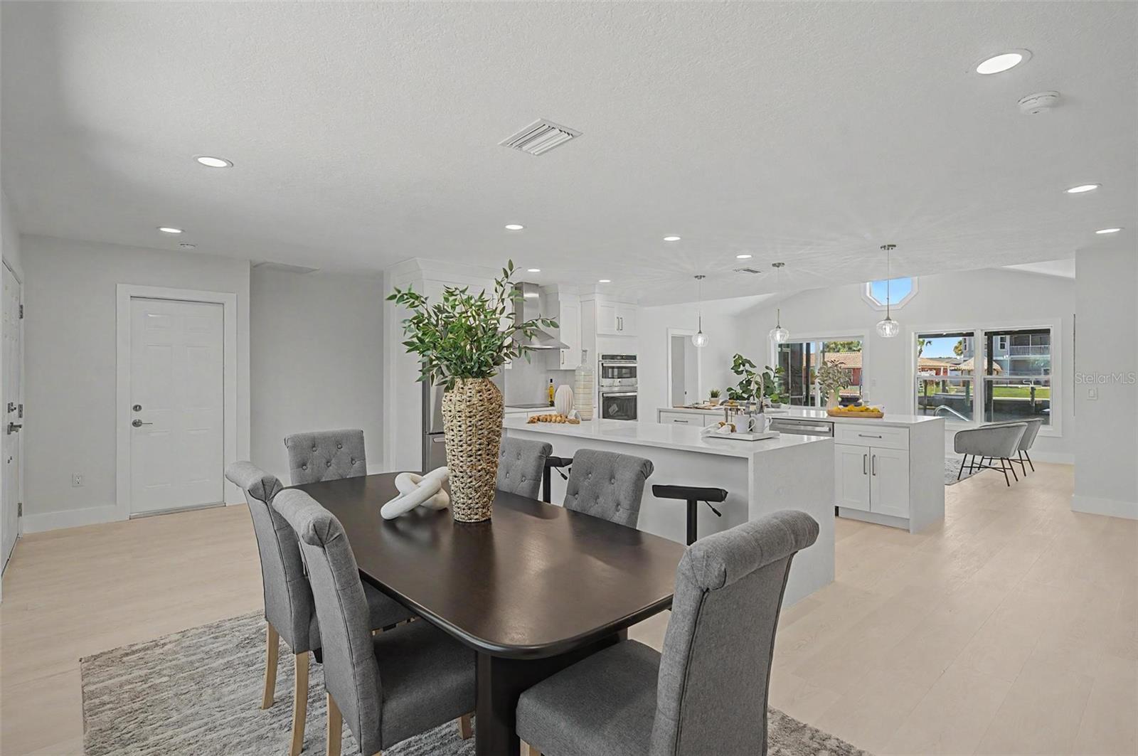 open concept dining area