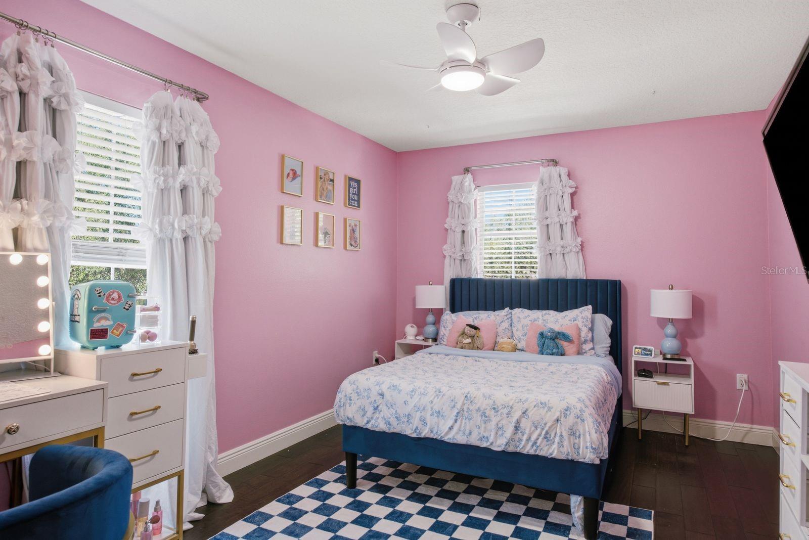 Bedroom 3 with custom closet system and gracious size