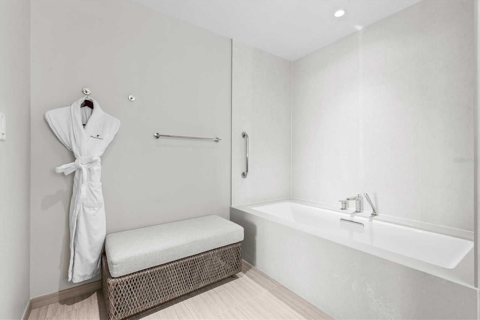 Primary suite spa-like bathroom