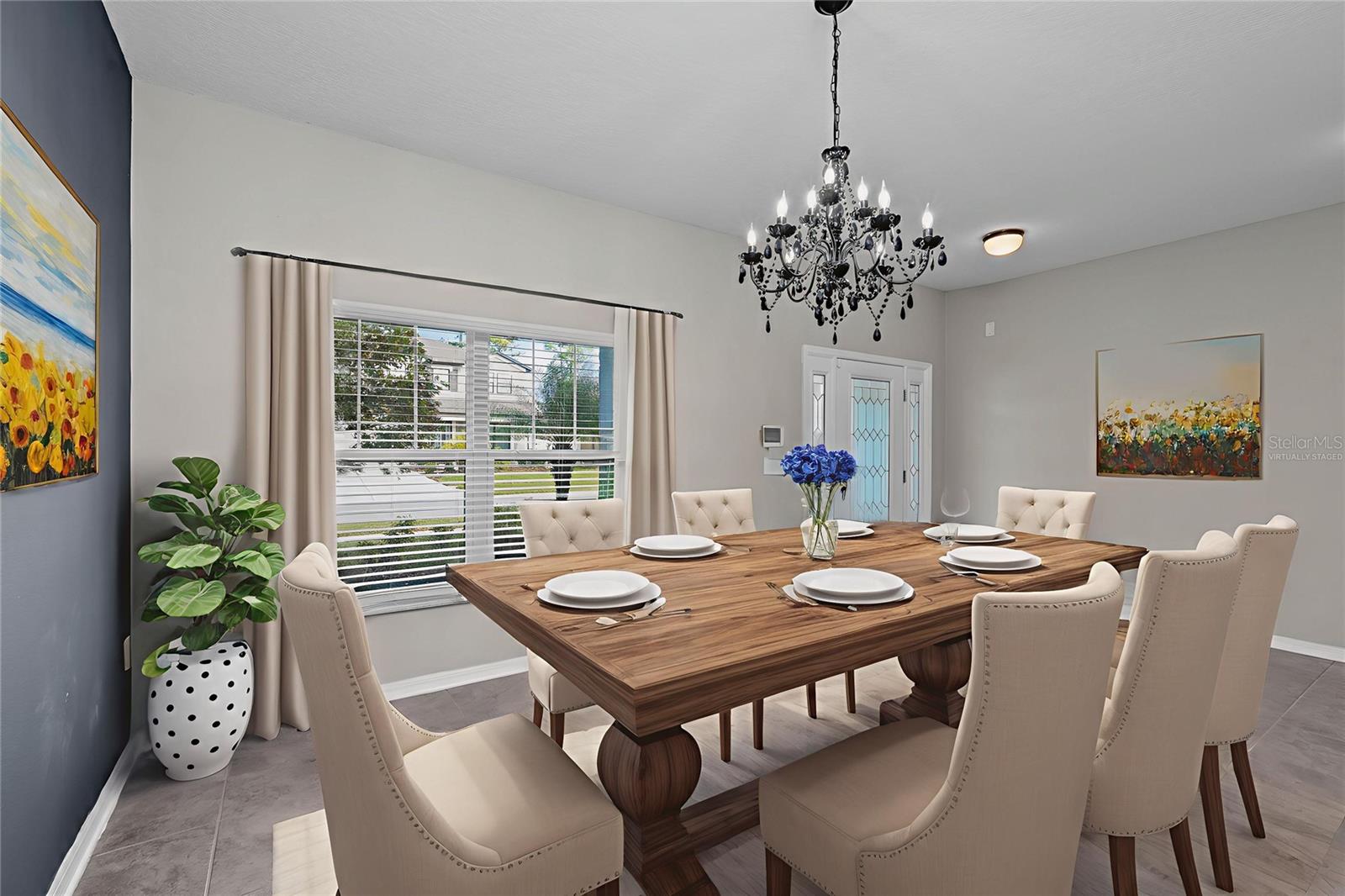 Virtually staged. Dining room!