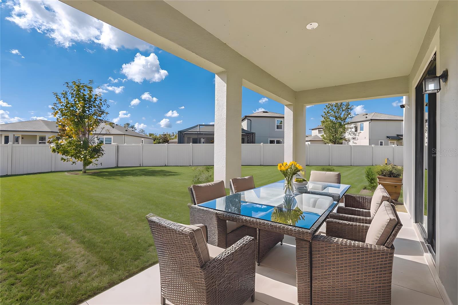 VirtuallY Staged. Covered patio!