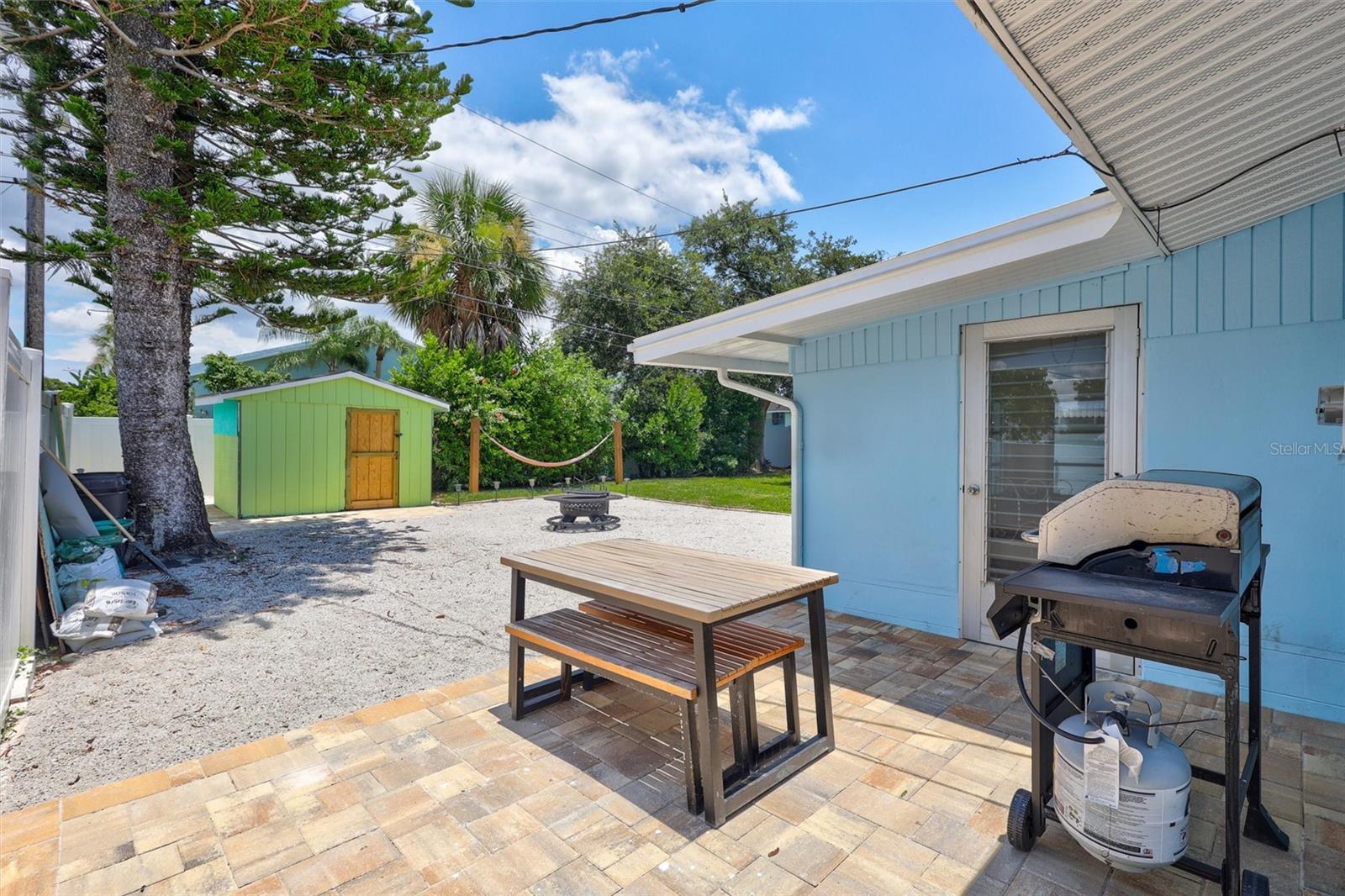 Brand new pavers for back yard enjoyment