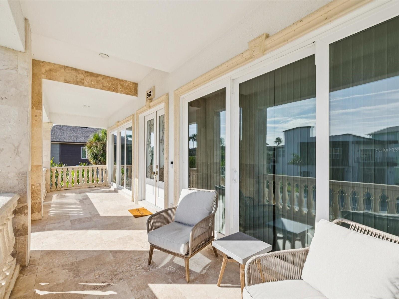 Front porch upstairs
