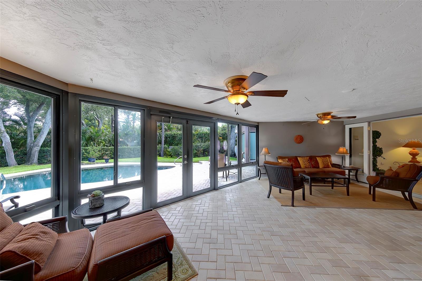 Enclosed space off the kitchen, living spaces