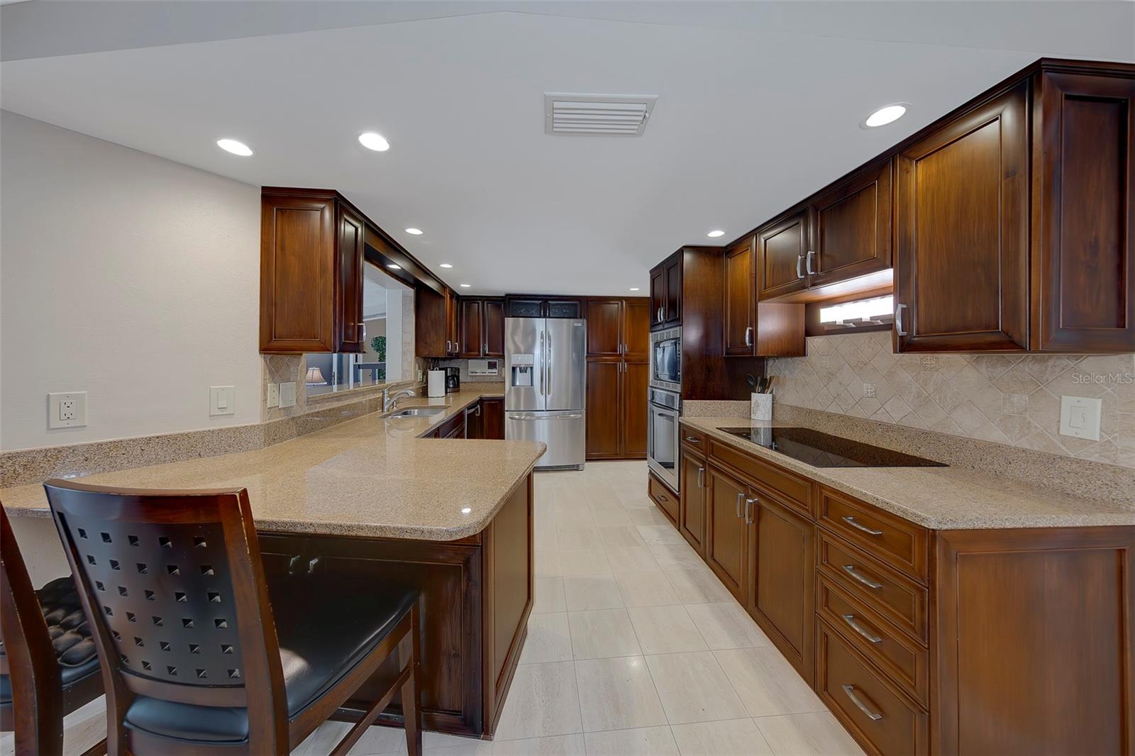 Plenty of counter space and the kitchen is the center of the home