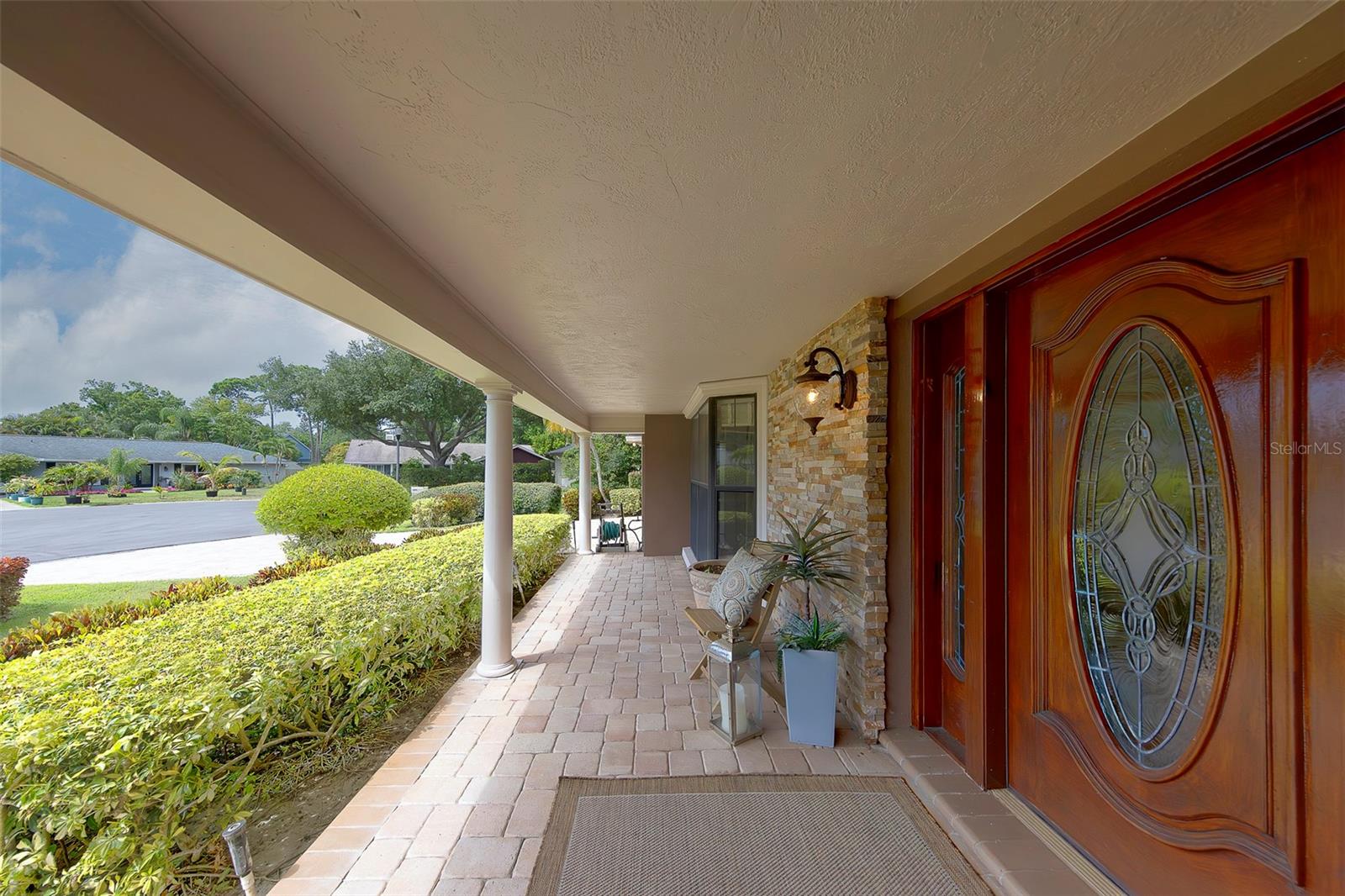 Spacious front patio