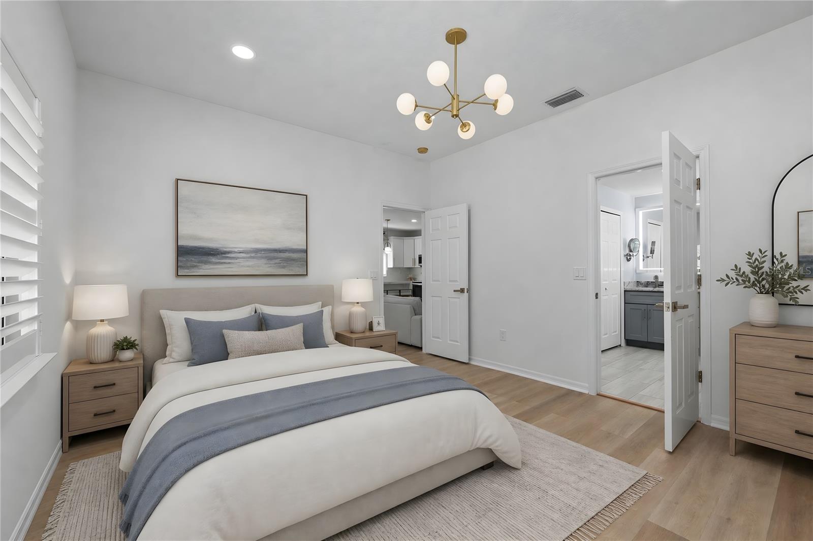 Spacious primary suite designed for comfort and privacy