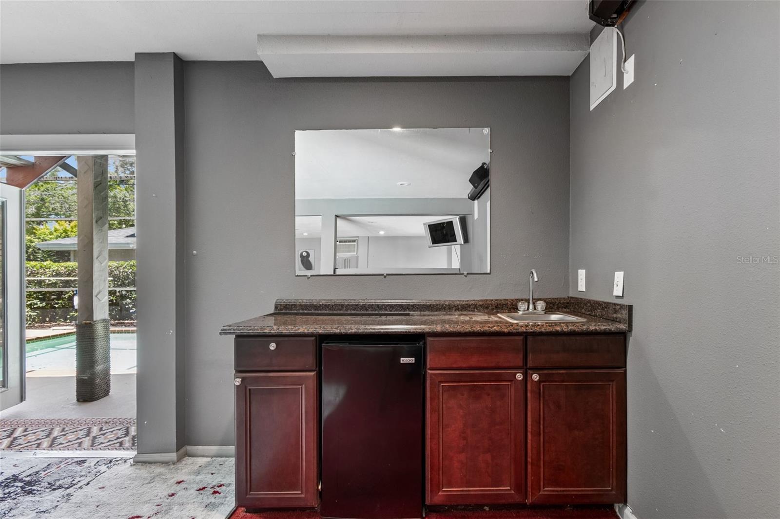 Wet bar close up.